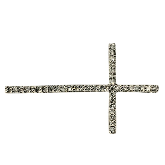 Effy 14 Karat White Gold Diamond Cross Pendant #20599 - Picture 3 of 8